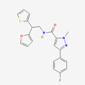 3-(4-fluorophenyl)-N-[2-(furan-2-yl)-2-(thiophen-2-yl)ethyl]-1-methyl-1H-pyrazole-5-carboxamide