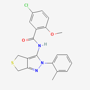 5-chloro-2-methoxy-N-[2-(2-methylphenyl)-4,6-dihydrothieno[3,4-c]pyrazol-3-yl]benzamide