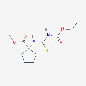 molecular formula C11H18N2O4S B2899810 Methyl 1-({[(ethoxycarbonyl)amino]methanethioyl}amino)cyclopentane-1-carboxylate CAS No. 1864015-43-9