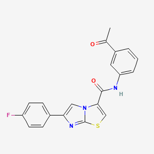 molecular formula C20H14FN3O2S B2899812 N-(3-acetylphenyl)-6-(4-fluorophenyl)imidazo[2,1-b][1,3]thiazole-3-carboxamide CAS No. 1040656-91-4