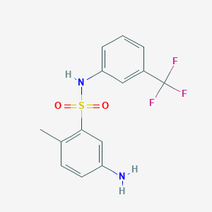 5-amino-2-methyl-N-[3-(trifluoromethyl)phenyl]benzene-1-sulfonamide