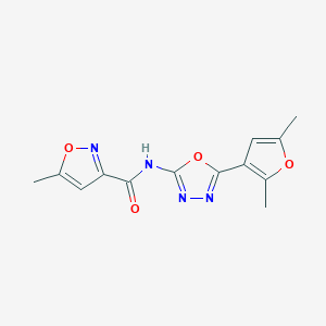 molecular formula C13H12N4O4 B2899853 N-[5-(2,5-dimethylfuran-3-yl)-1,3,4-oxadiazol-2-yl]-5-methyl-1,2-oxazole-3-carboxamide CAS No. 1251697-81-0