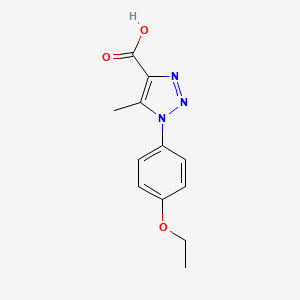 molecular formula C12H13N3O3 B2899865 1-(4-ethoxyphenyl)-5-methyl-1H-1,2,3-triazole-4-carboxylic acid CAS No. 337980-36-6