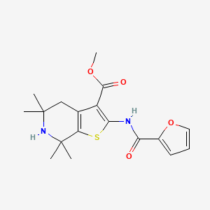 B2899873 Methyl 2-(furan-2-carboxamido)-5,5,7,7-tetramethyl-4,5,6,7-tetrahydrothieno[2,3-c]pyridine-3-carboxylate CAS No. 864860-23-1