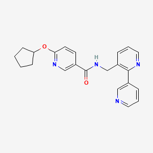molecular formula C22H22N4O2 B2899877 N-({[2,3'-bipyridine]-3-yl}methyl)-6-(cyclopentyloxy)pyridine-3-carboxamide CAS No. 1903127-30-9