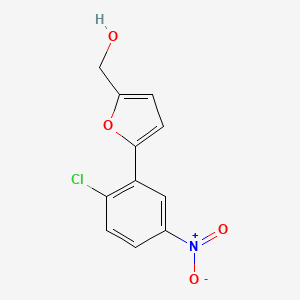 molecular formula C11H8ClNO4 B2899894 (5-(2-Chloro-5-nitrophenyl)furan-2-yl)methanol CAS No. 353509-26-9