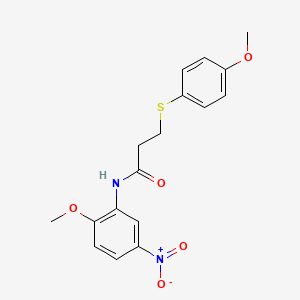 B2899897 N-(2-methoxy-5-nitrophenyl)-3-((4-methoxyphenyl)thio)propanamide CAS No. 941908-90-3