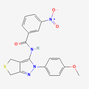 molecular formula C19H16N4O4S B2899915 N-(2-(4-methoxyphenyl)-4,6-dihydro-2H-thieno[3,4-c]pyrazol-3-yl)-3-nitrobenzamide CAS No. 361168-72-1