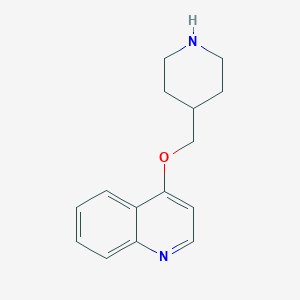 molecular formula C15H18N2O B2899918 4-(piperidin-4-ylmethoxy)quinoline CAS No. 771462-55-6