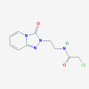 molecular formula C10H11ClN4O2 B2899925 2-Chloro-N-[2-(3-oxo-[1,2,4]triazolo[4,3-a]pyridin-2-yl)ethyl]acetamide CAS No. 2411274-87-6