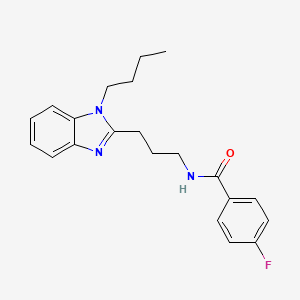 molecular formula C21H24FN3O B2899939 N-[3-(1-butyl-1H-1,3-benzodiazol-2-yl)propyl]-4-fluorobenzamide CAS No. 831188-98-8