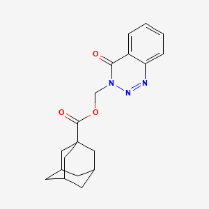 molecular formula C19H21N3O3 B2899947 (4-oxo-3,4-dihydro-1,2,3-benzotriazin-3-yl)methyl adamantane-1-carboxylate CAS No. 451516-85-1