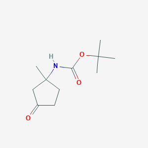 molecular formula C11H19NO3 B2899962 tert-butyl N-(1-methyl-3-oxocyclopentyl)carbamate CAS No. 1638744-43-0; 1638764-30-3
