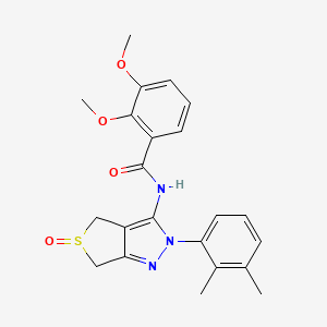 molecular formula C22H23N3O4S B2899977 N-(2-(2,3-dimethylphenyl)-5-oxido-4,6-dihydro-2H-thieno[3,4-c]pyrazol-3-yl)-2,3-dimethoxybenzamide CAS No. 958976-80-2