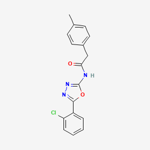 molecular formula C17H14ClN3O2 B2899989 N-[5-(2-chlorophenyl)-1,3,4-oxadiazol-2-yl]-2-(4-methylphenyl)acetamide CAS No. 923492-96-0