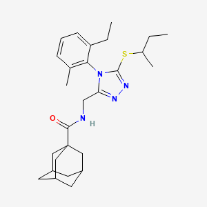 molecular formula C27H38N4OS B2900046 N-{[5-(butan-2-ylsulfanyl)-4-(2-ethyl-6-methylphenyl)-4H-1,2,4-triazol-3-yl]methyl}adamantane-1-carboxamide CAS No. 476443-14-8