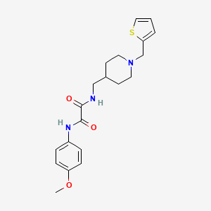molecular formula C20H25N3O3S B2900066 N'-(4-methoxyphenyl)-N-({1-[(thiophen-2-yl)methyl]piperidin-4-yl}methyl)ethanediamide CAS No. 952981-04-3
