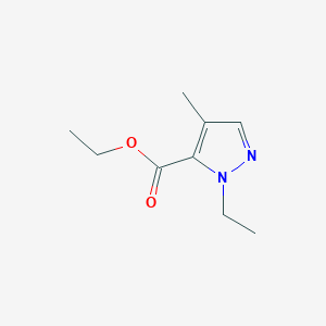 molecular formula C9H14N2O2 B2900071 ethyl 1-ethyl-4-methyl-1H-pyrazole-5-carboxylate CAS No. 2227206-28-0