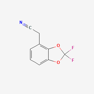 molecular formula C9H5F2NO2 B2900140 (2,2-Difluoro-benzo[1,3]dioxol-4-YL)acetonitrile CAS No. 157437-24-6