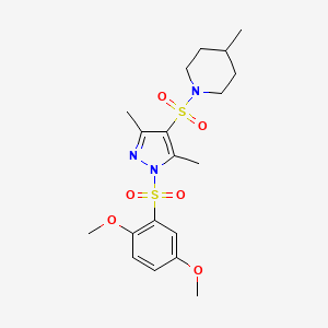 1-{[1-(2,5-dimethoxybenzenesulfonyl)-3,5-dimethyl-1H-pyrazol-4-yl]sulfonyl}-4-methylpiperidine