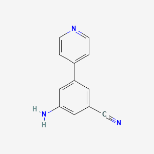 3-Amino-5-pyridin-4-ylbenzonitrile