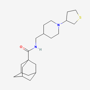 molecular formula C21H34N2OS B2900196 N-{[1-(thiolan-3-yl)piperidin-4-yl]methyl}adamantane-1-carboxamide CAS No. 2034589-95-0