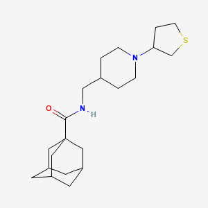 (3r,5r,7r)-N-((1-(tetrahydrothiophen-3-yl)piperidin-4-yl)methyl)adamantane-1-carboxamide