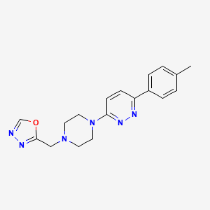 2-[[4-[6-(4-Methylphenyl)pyridazin-3-yl]piperazin-1-yl]methyl]-1,3,4-oxadiazole