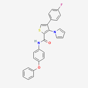 4-(4-fluorophenyl)-N-(4-phenoxyphenyl)-3-(1H-pyrrol-1-yl)thiophene-2-carboxamide
