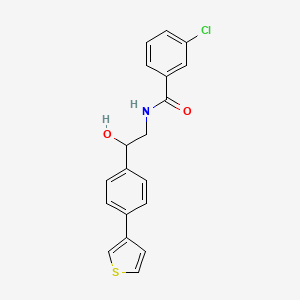 3-chloro-N-{2-hydroxy-2-[4-(thiophen-3-yl)phenyl]ethyl}benzamide