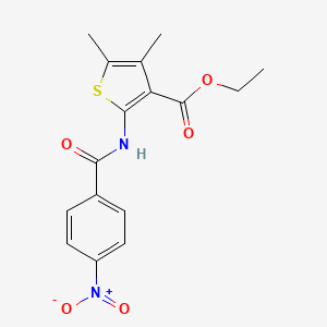 Ethyl 4,5-dimethyl-2-{[(4-nitrophenyl)carbonyl]amino}thiophene-3-carboxylate