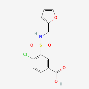 4-Chloro-3-[(furan-2-ylmethyl)-sulfamoyl]-benzoic acid