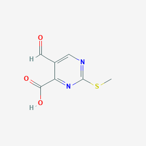 5-Formyl-2-(methylsulfanyl)pyrimidine-4-carboxylic acid