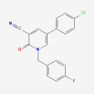 5-(4-Chlorophenyl)-1-(4-fluorobenzyl)-2-oxo-1,2-dihydro-3-pyridinecarbonitrile