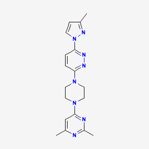 2,4-Dimethyl-6-[4-[6-(3-methylpyrazol-1-yl)pyridazin-3-yl]piperazin-1-yl]pyrimidine