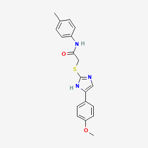 2-((5-(4-methoxyphenyl)-1H-imidazol-2-yl)thio)-N-(p-tolyl)acetamide
