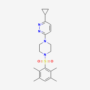 3-Cyclopropyl-6-(4-((2,3,5,6-tetramethylphenyl)sulfonyl)piperazin-1-yl)pyridazine