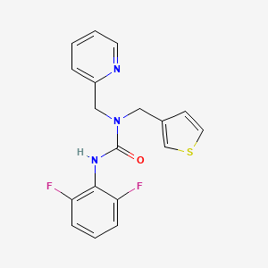 3-(2,6-Difluorophenyl)-1-(pyridin-2-ylmethyl)-1-(thiophen-3-ylmethyl)urea