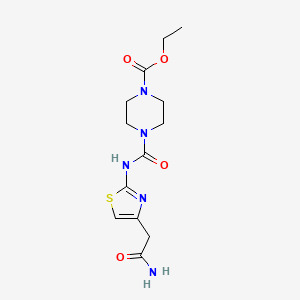 Ethyl 4-((4-(2-amino-2-oxoethyl)thiazol-2-yl)carbamoyl)piperazine-1-carboxylate