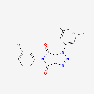molecular formula C19H18N4O3 B2900295 1-(3,5-dimethylphenyl)-5-(3-methoxyphenyl)-1H,3aH,4H,5H,6H,6aH-pyrrolo[3,4-d][1,2,3]triazole-4,6-dione CAS No. 1172505-46-2