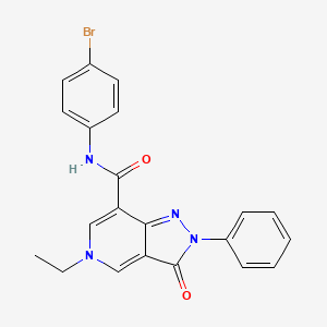 molecular formula C21H17BrN4O2 B2900298 N-(4-bromophenyl)-5-ethyl-3-oxo-2-phenyl-2H,3H,5H-pyrazolo[4,3-c]pyridine-7-carboxamide CAS No. 923685-53-4