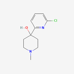molecular formula C11H15ClN2O B2900303 4-(6-Chloropyridin-2-yl)-1-methylpiperidin-4-ol CAS No. 225112-34-5
