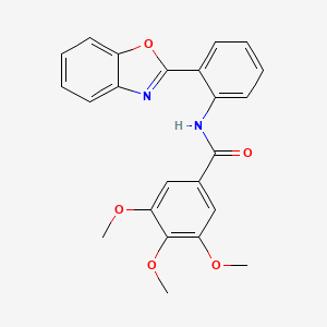 molecular formula C23H20N2O5 B2900320 N-[2-(1,3-benzoxazol-2-yl)phenyl]-3,4,5-trimethoxybenzamide CAS No. 477567-09-2