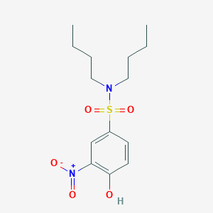 molecular formula C14H22N2O5S B2900326 N,N-dibutyl-4-hydroxy-3-nitrobenzenesulfonamide CAS No. 152100-17-9
