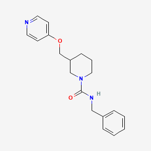 molecular formula C19H23N3O2 B2900341 N-benzyl-3-[(pyridin-4-yloxy)methyl]piperidine-1-carboxamide CAS No. 2380044-02-8