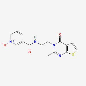 3-((2-(2-methyl-4-oxothieno[2,3-d]pyrimidin-3(4H)-yl)ethyl)carbamoyl)pyridine 1-oxide