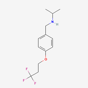 N-[[4-(3,3,3-trifluoropropoxy)phenyl]methyl]propan-2-amine