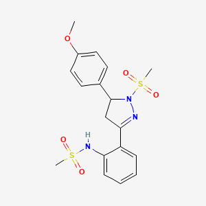 {2-[5-(4-Methoxyphenyl)-1-(methylsulfonyl)(2-pyrazolin-3-yl)]phenyl}(methylsul fonyl)amine