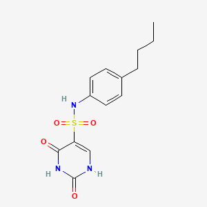 molecular formula C14H17N3O4S B2900377 N-(4-butylphenyl)-2-hydroxy-6-oxo-1,6-dihydropyrimidine-5-sulfonamide CAS No. 897622-69-4