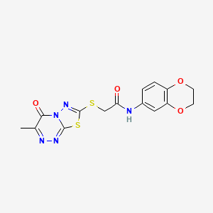 N-(2,3-dihydro-1,4-benzodioxin-6-yl)-2-[(3-methyl-4-oxo-4H-[1,3,4]thiadiazolo[2,3-c][1,2,4]triazin-7-yl)thio]acetamide